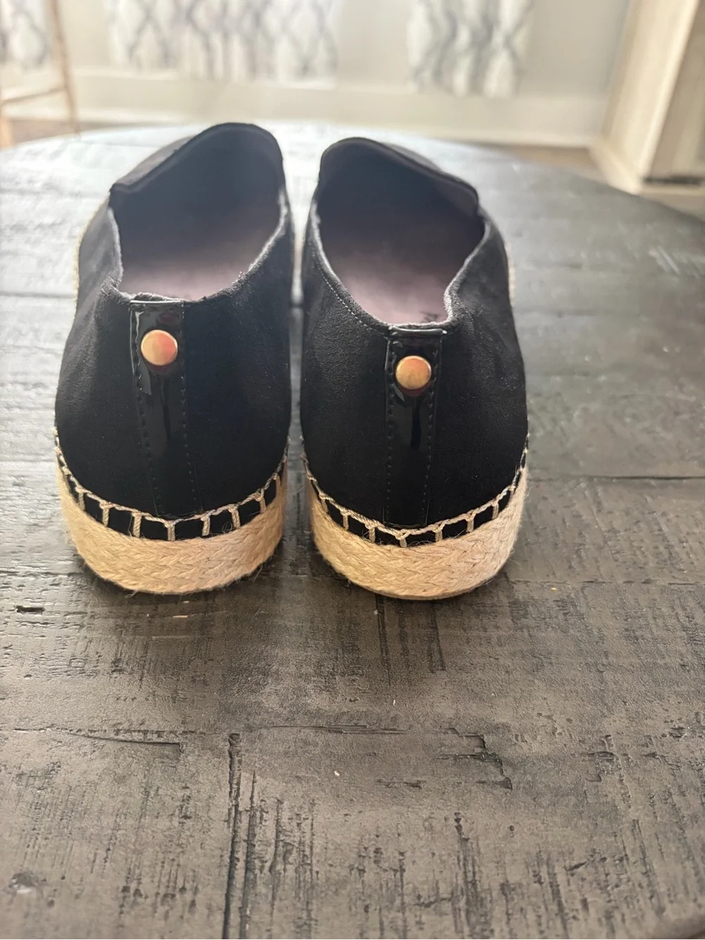 Dr. Scholl's Black Espadrille Platform Slip-On comfort technology shoes size 9.5
